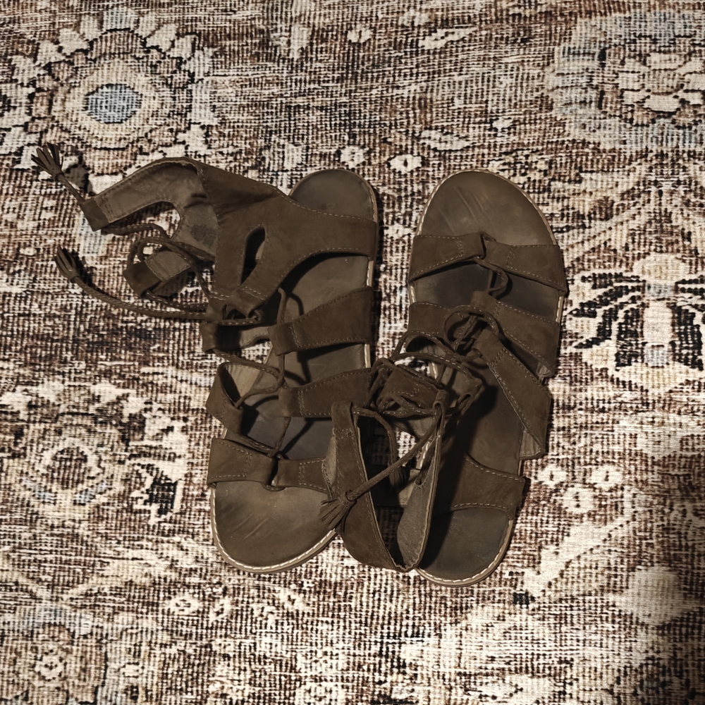 Dark Green Women's Sandals